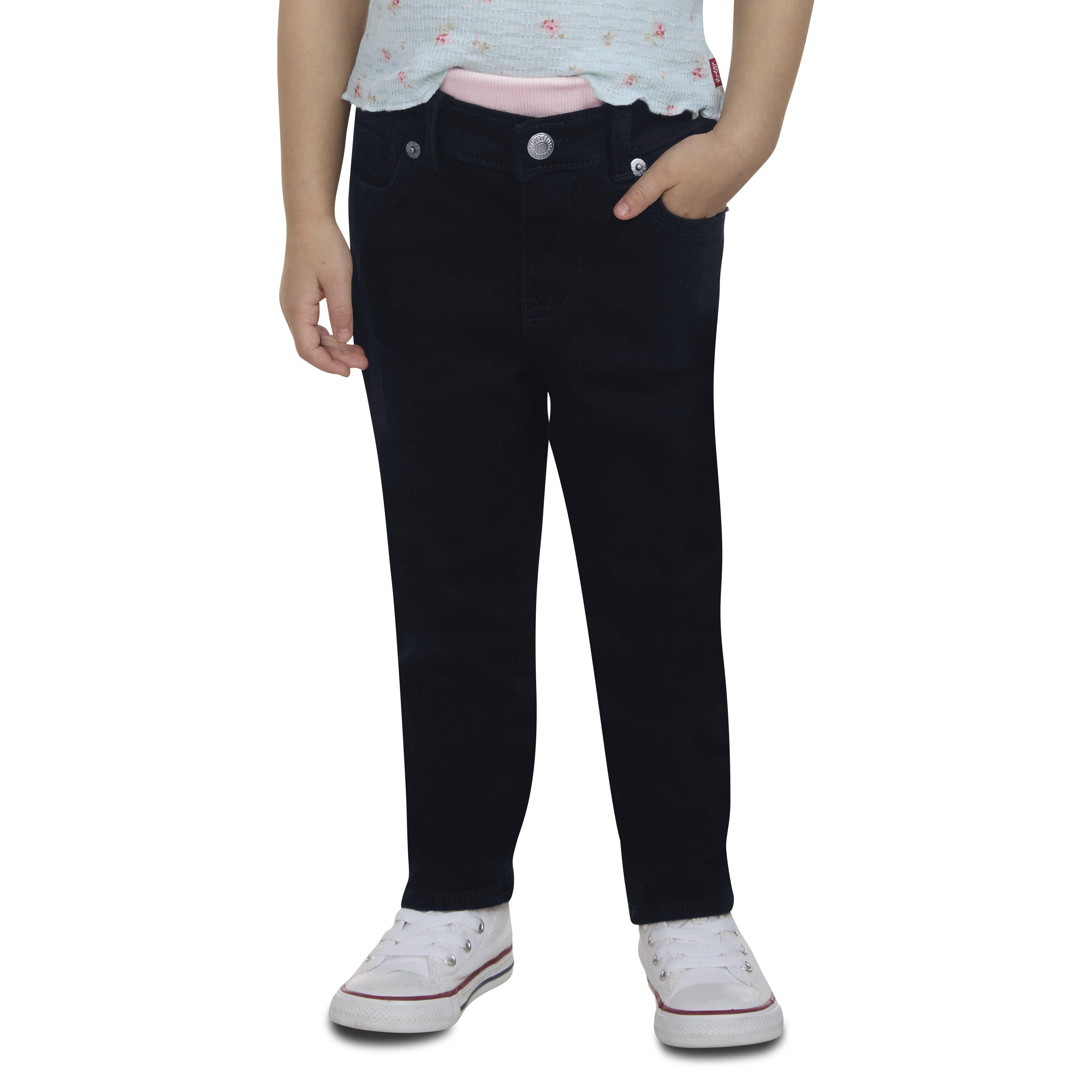Levi's Toddler Girls' Brandi Skinny Black Wash Denim Jeans - BLACK